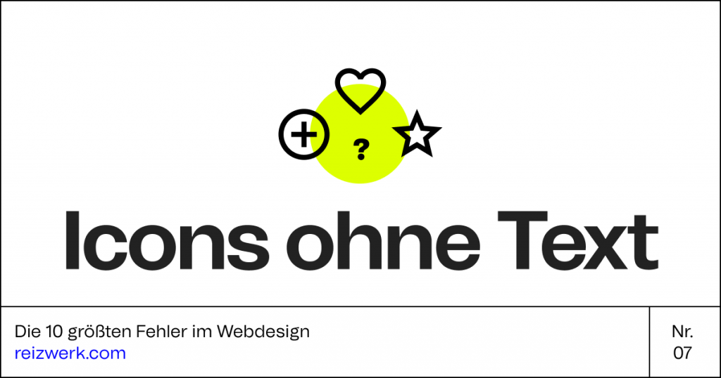 Grafische Darstellung Icons ohne Text