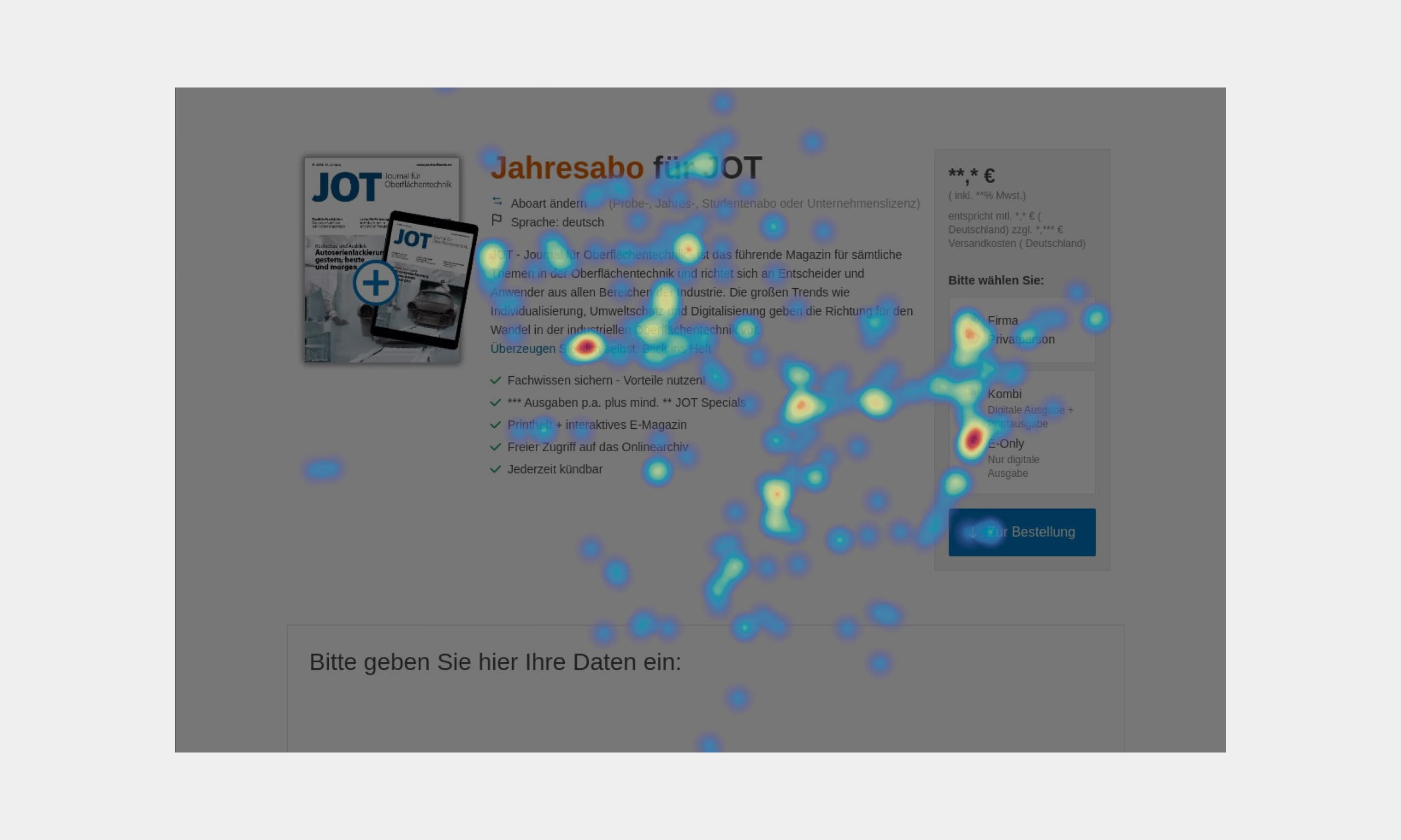 Abbildung einer Heatmap für Optimierungsarbeiten unter meinfachwsissen.de