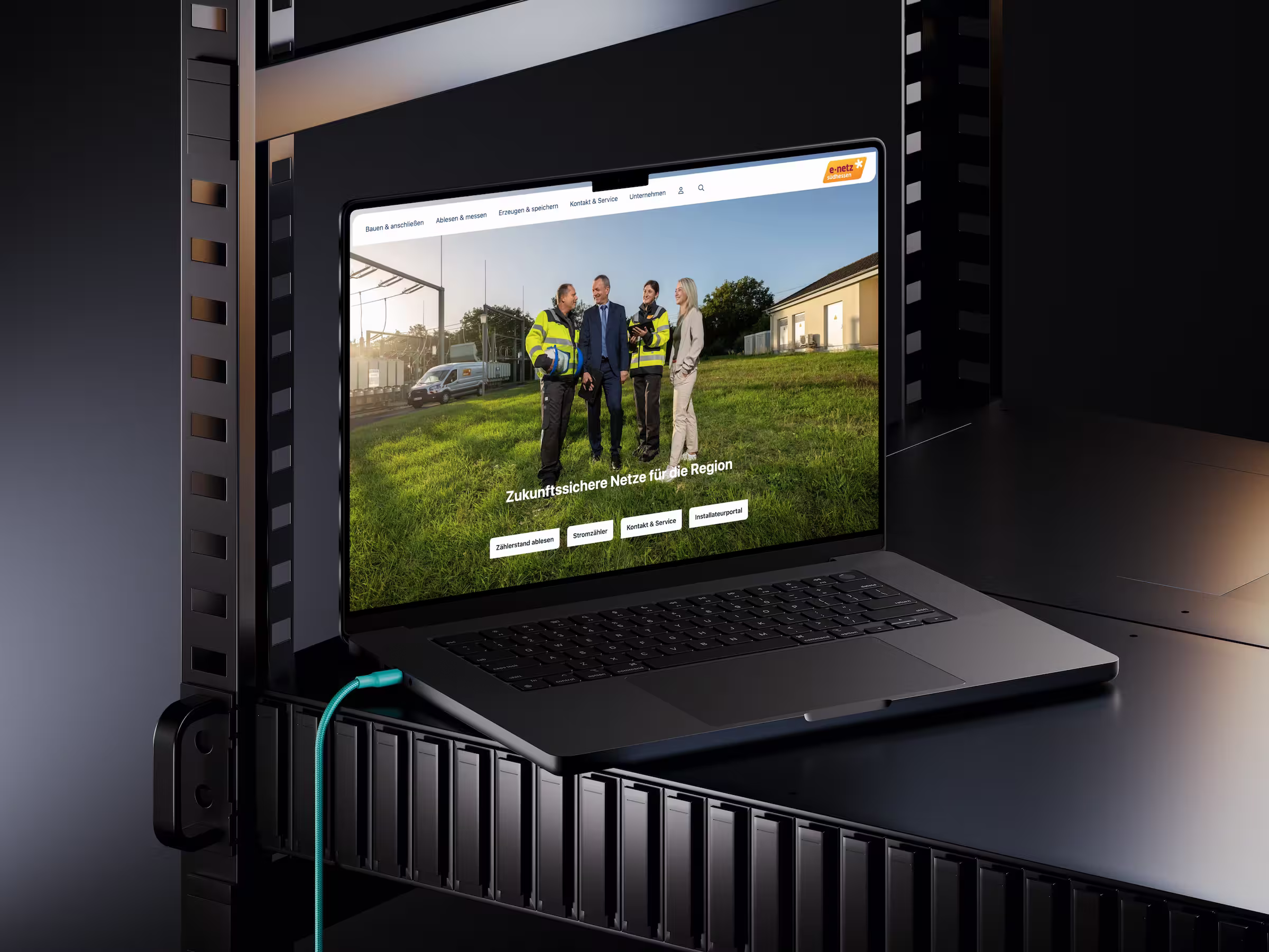Konsistenter, klarer Webauftritt für den regionalen Strom- und Gasnetzbetreiber.