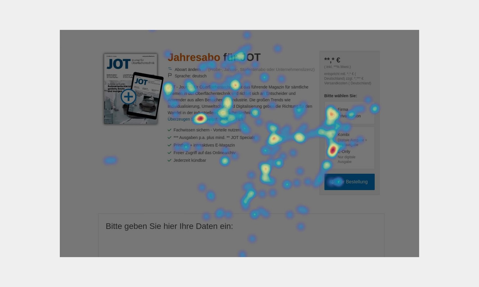 Abbildung einer Heatmap für Optimierungsarbeiten unter meinfachwsissen.de