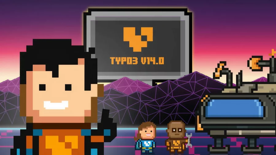 TYPO3 v14 – Pixel-Art Header mit neuem Design