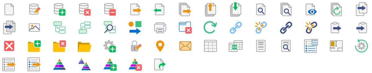 Darstellung verschiedener Icons von Kundenprojekt